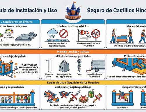 Uso seguro de castillos hinchables: guía básica